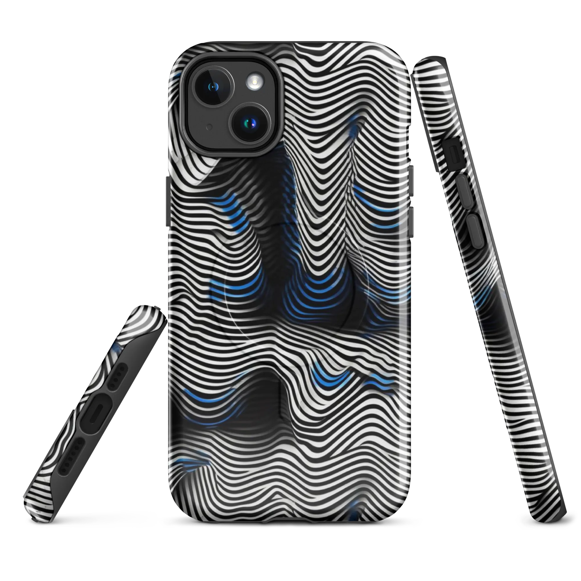 Cobalt Undulation on MagSafe Tough Case for iPhone® — Front