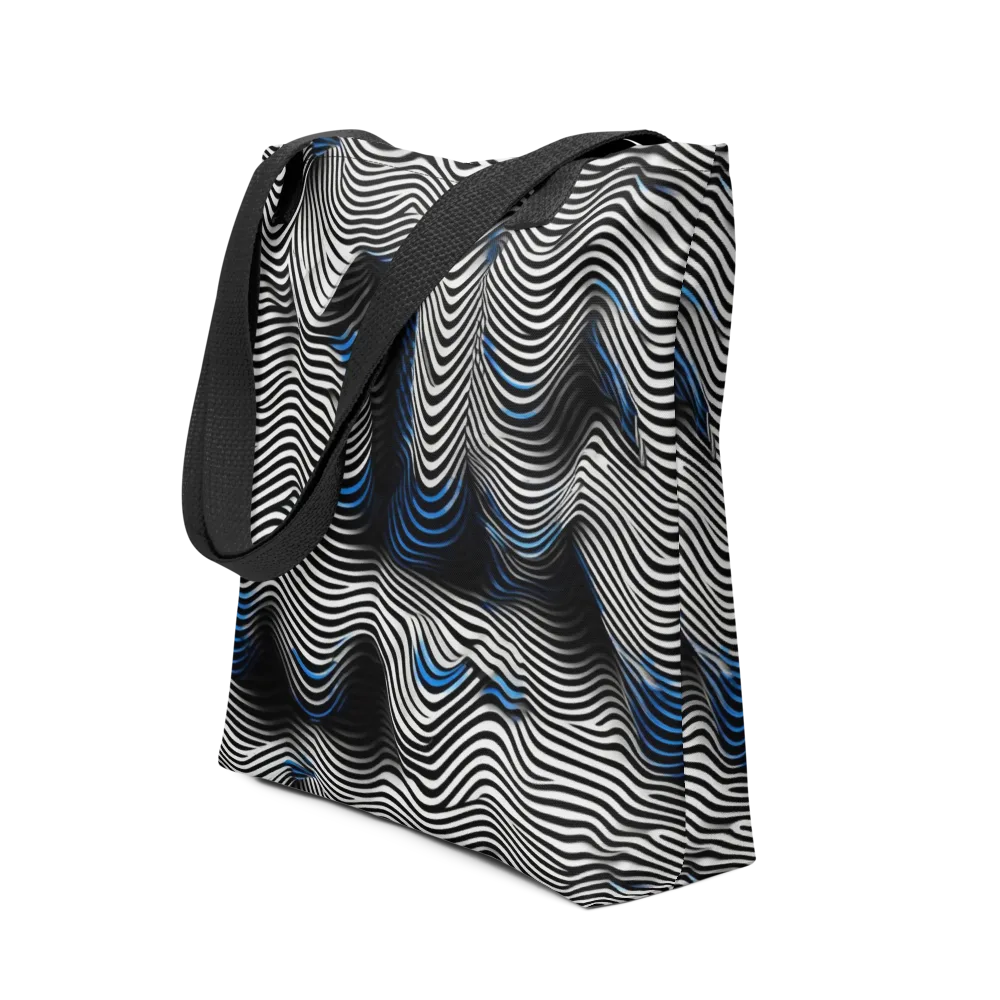 Cobalt Undulation on Tote Bag — Front