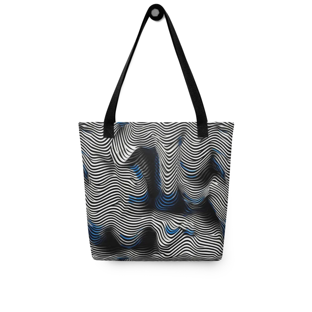 Cobalt Undulation on Tote Bag — Front