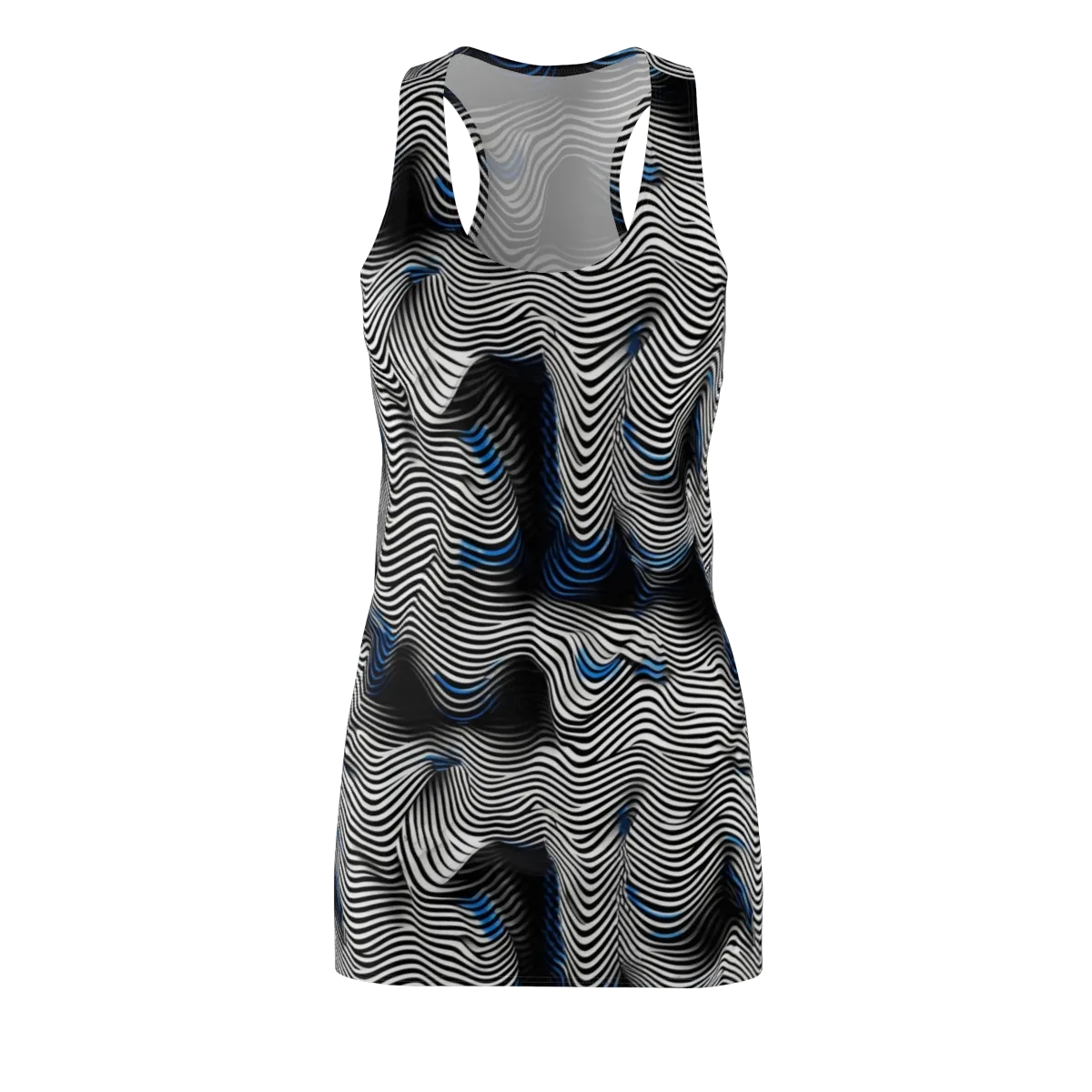 Cobalt Undulation on Racerback Dress — Front