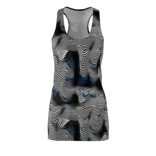 Cobalt Undulation on Racerback Dress