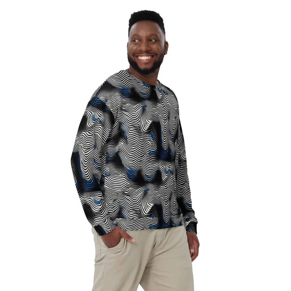Cobalt Undulation on Sweatshirt — Front