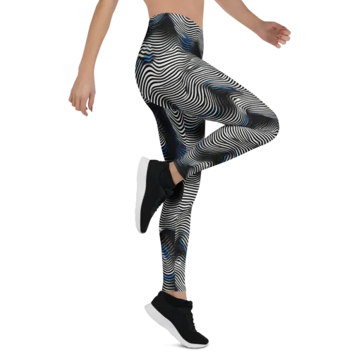 Cobalt Undulation on a Leggings