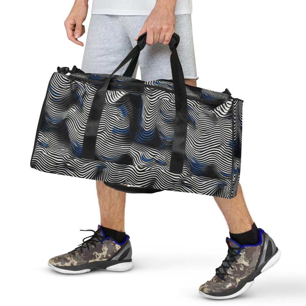 Cobalt Undulation on Duffle Bag — Front