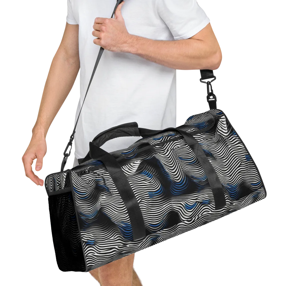 Cobalt Undulation on Duffle Bag — Right Front