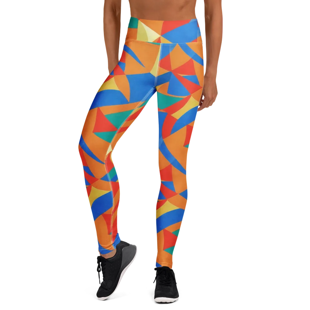 Harlequin Drift on Yoga Leggings — Front