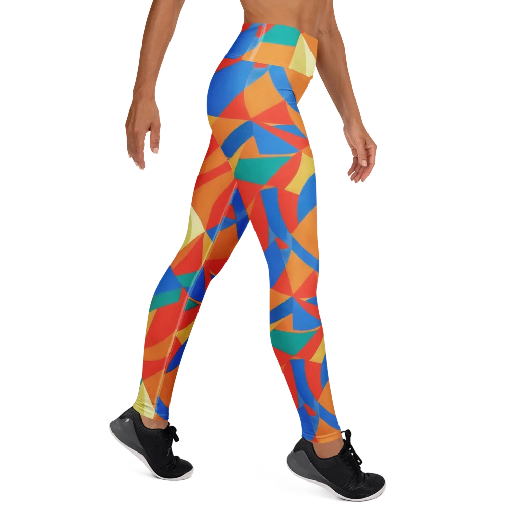 Harlequin Drift on Yoga Leggings — Right