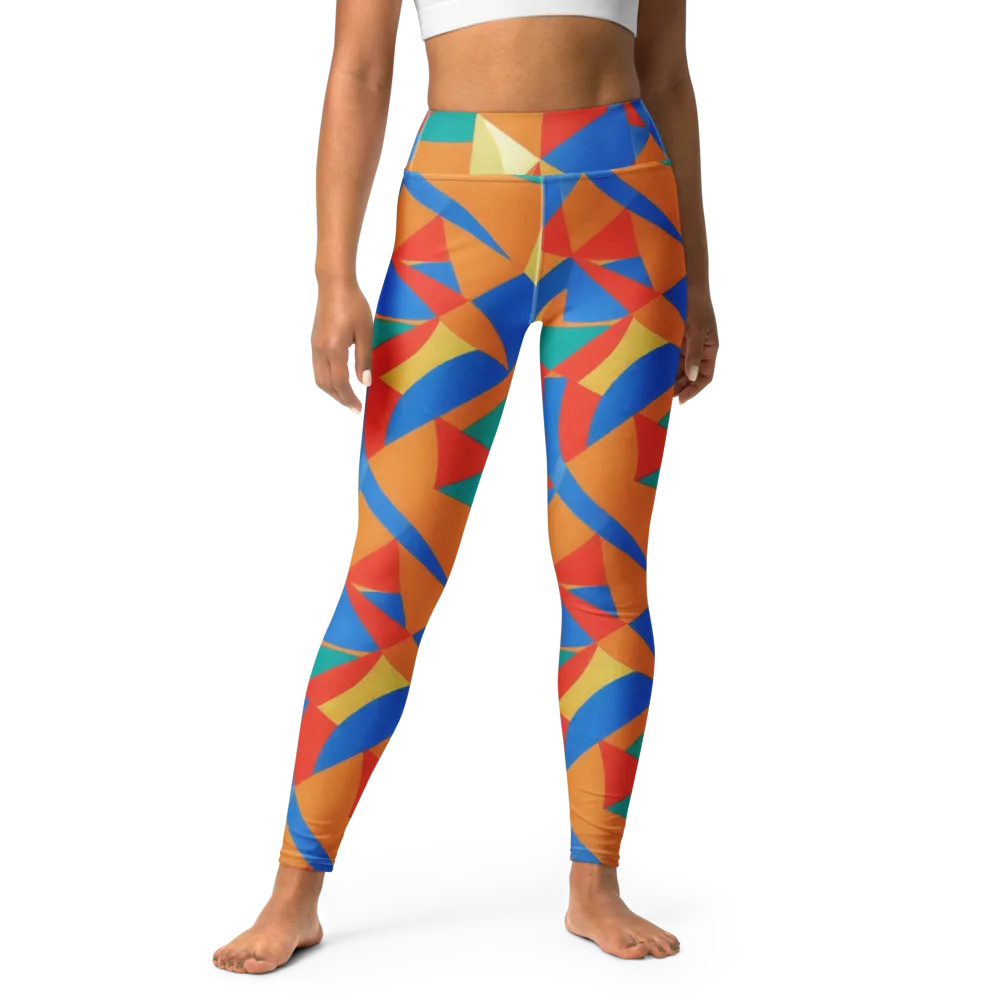 Harlequin Drift on Yoga Leggings — Front