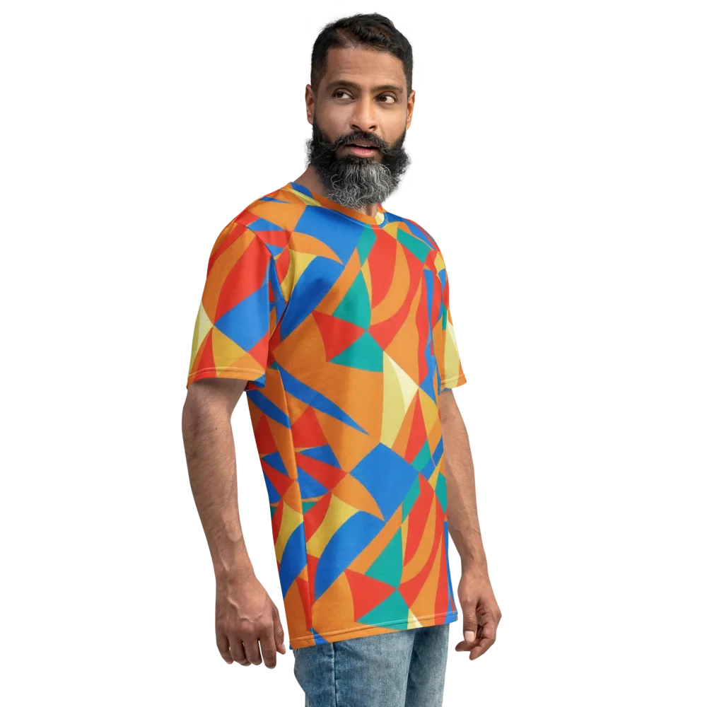 Harlequin Drift on Men's Crew Neck T-Shirt — Right