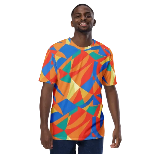 Harlequin Drift on a Men's Crew Neck T-Shirt