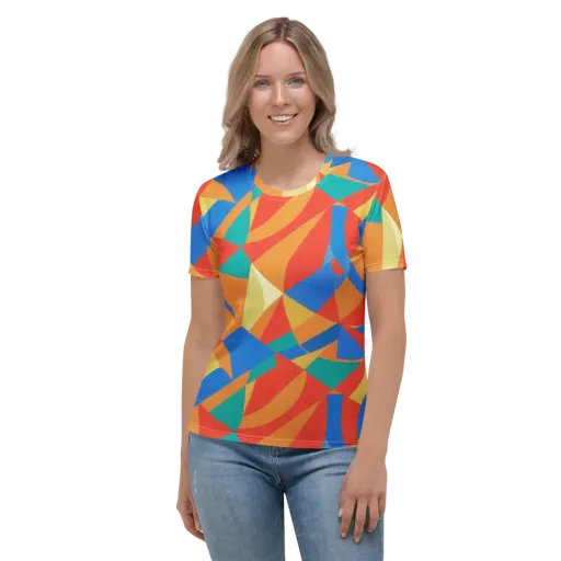 Harlequin Drift on a Women's Crew Neck T-Shirt