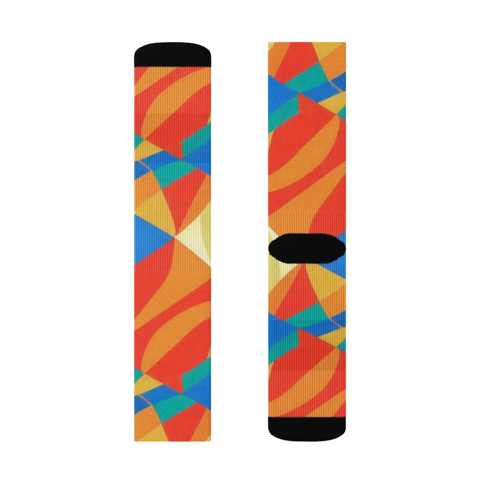 Harlequin Drift on Socks — Right Sock