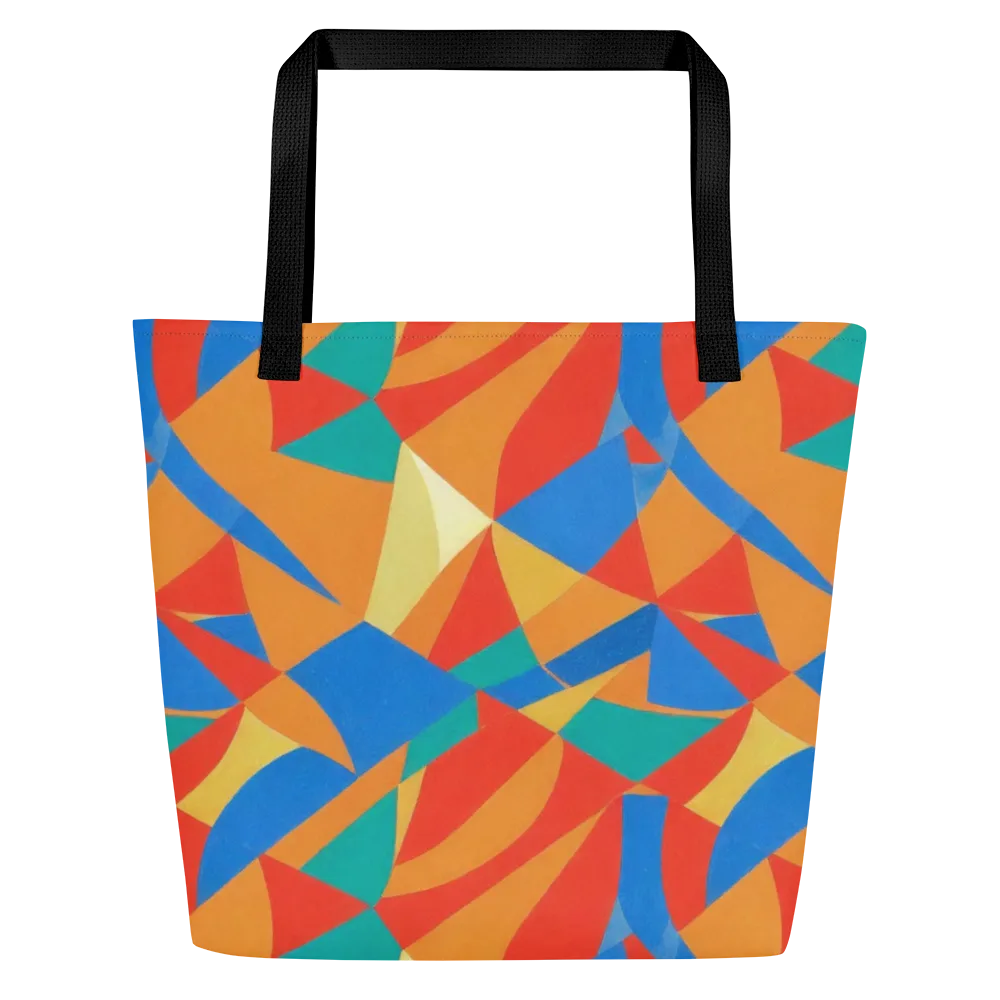 Harlequin Drift on Large Tote Bag W/ Pocket — Front