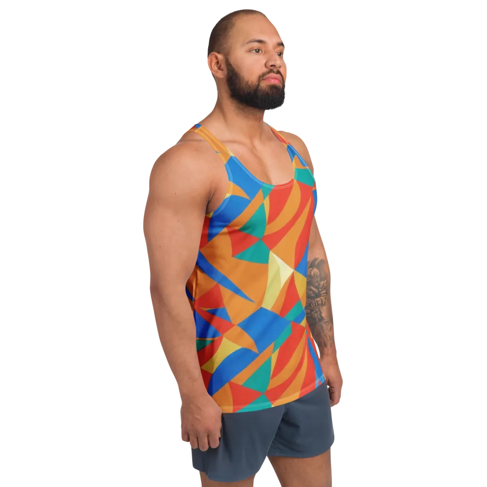 Harlequin Drift on Men's Tank Top — Right Front