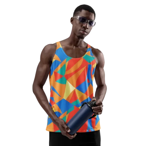 Harlequin Drift on a Men's Tank Top