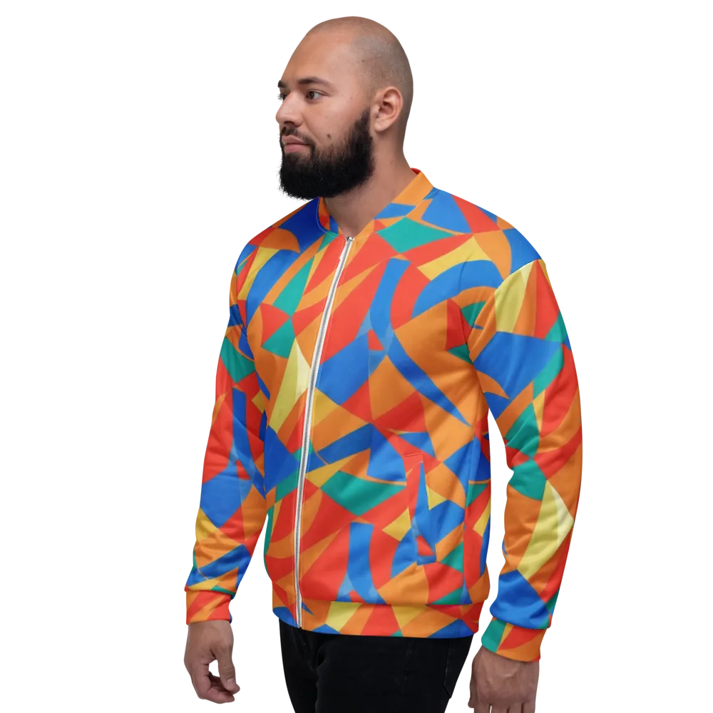 Harlequin Drift on Bomber Jacket — Left