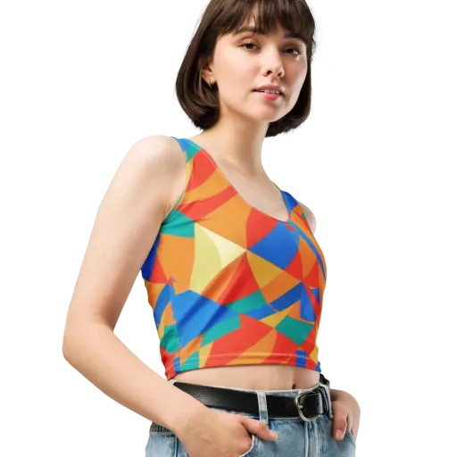 Harlequin Drift on a Crop Top