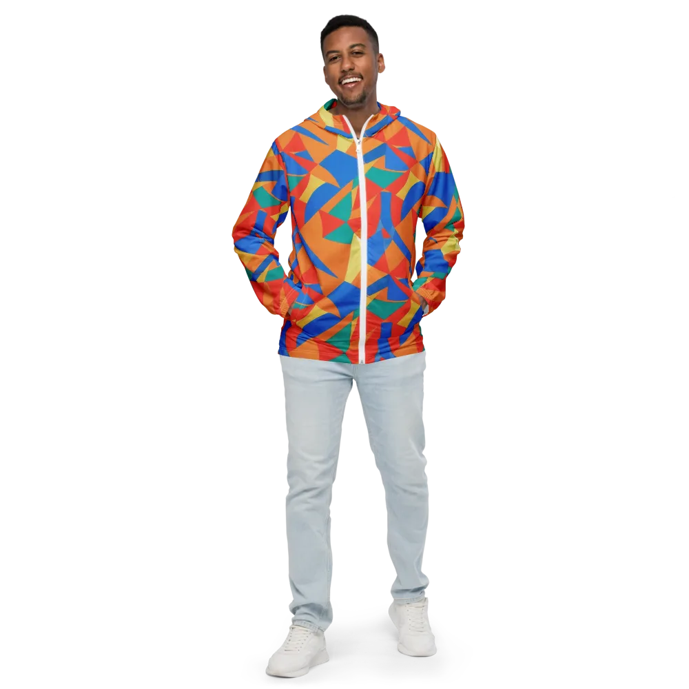 Harlequin Drift on Men's Windbreaker — Front