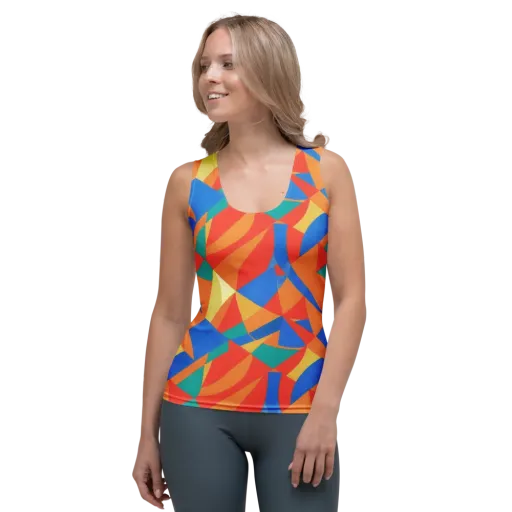 Harlequin Drift on a Women's Tank Top