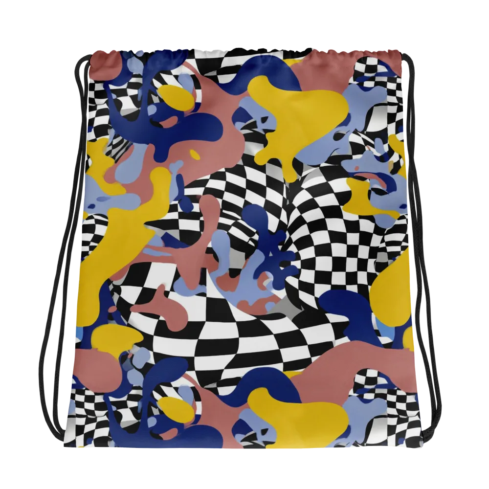 Chromatic Checkmate on Drawstring Bag — Photo