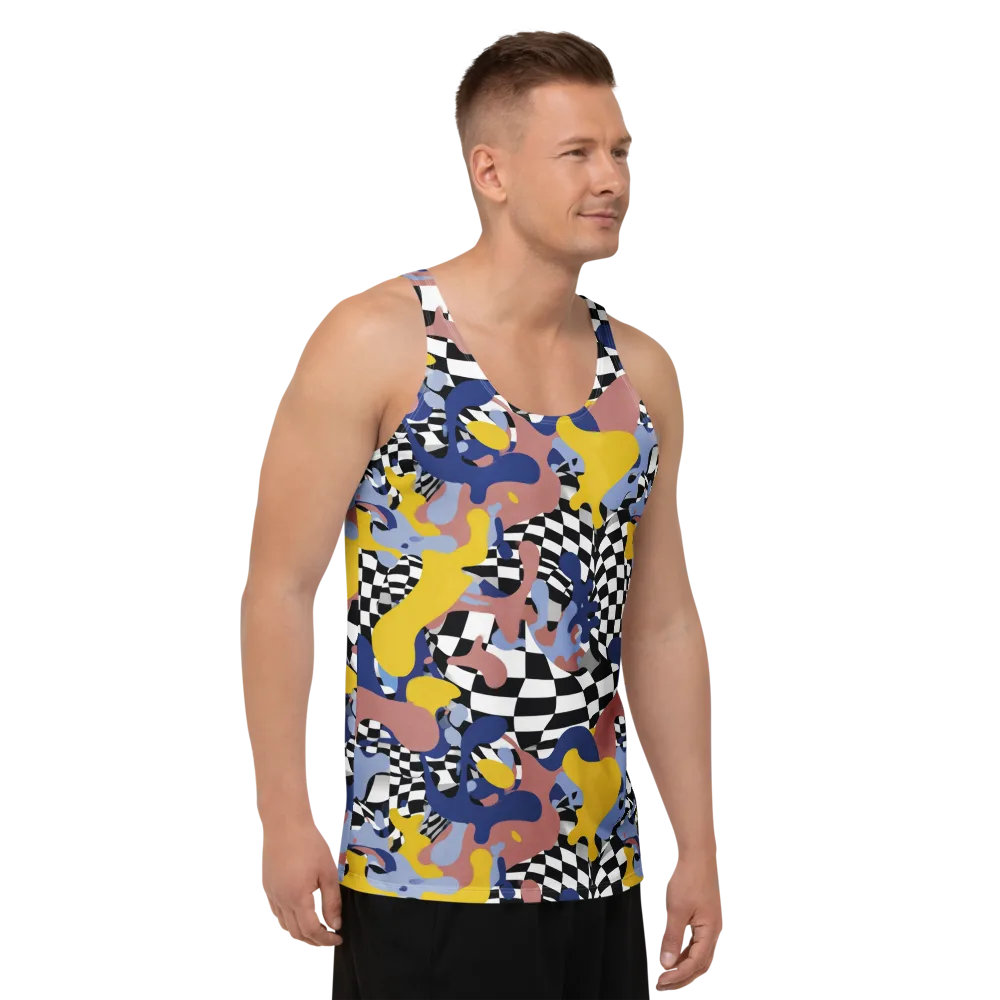 Chromatic Checkmate on Men's Tank Top — Right Front