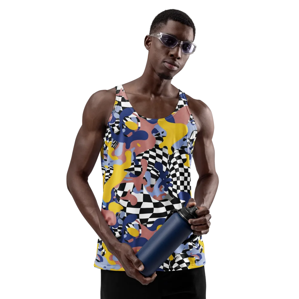 Chromatic Checkmate on Men's Tank Top — Front
