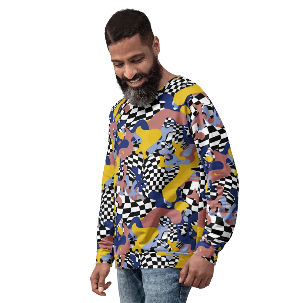 Chromatic Checkmate on Sweatshirt — Left Front