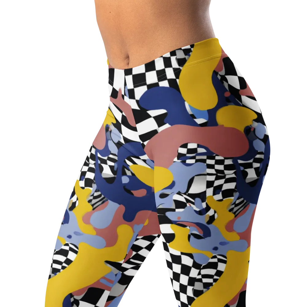 Chromatic Checkmate on Leggings — Left Front