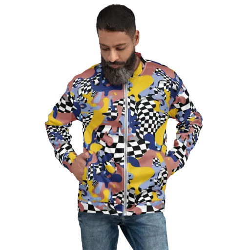 Chromatic Checkmate on a Bomber Jacket