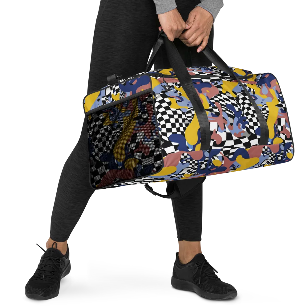 Chromatic Checkmate on Duffle Bag — Right Front