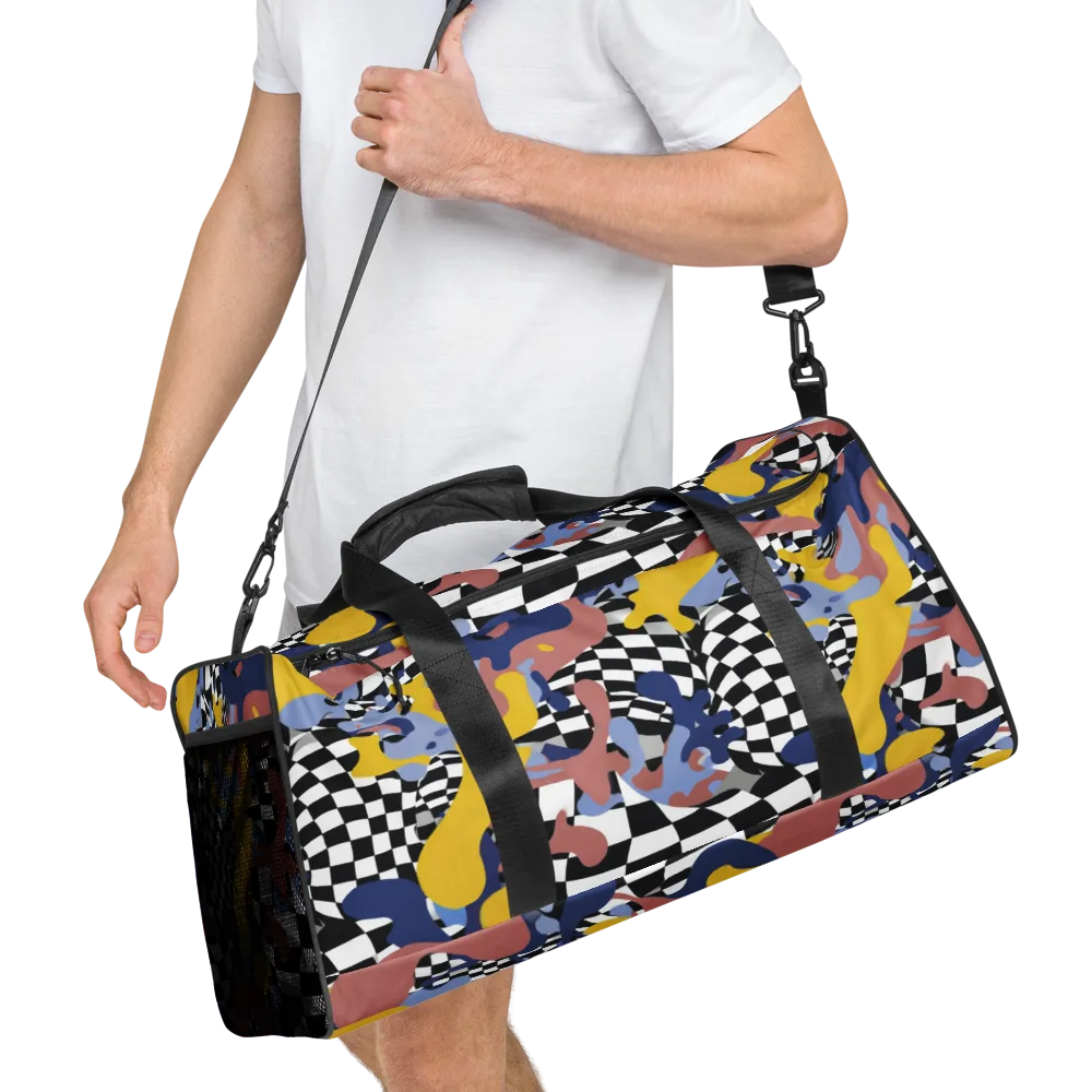 Chromatic Checkmate on Duffle Bag — Right Front