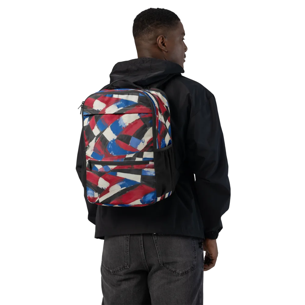 Patriot Brushwork on Utility Backpack — Back