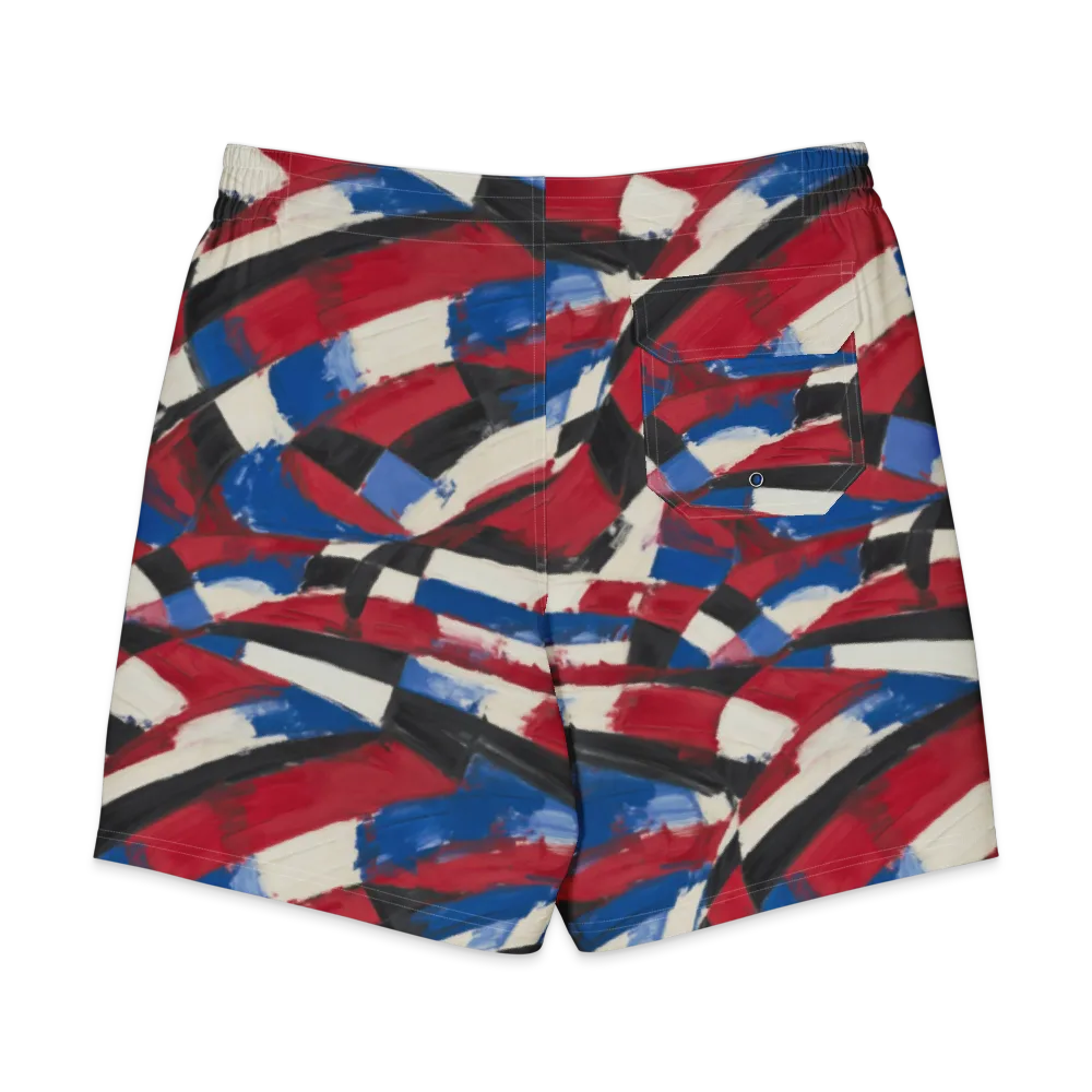 Patriot Brushwork on Men's Board Shorts — Back