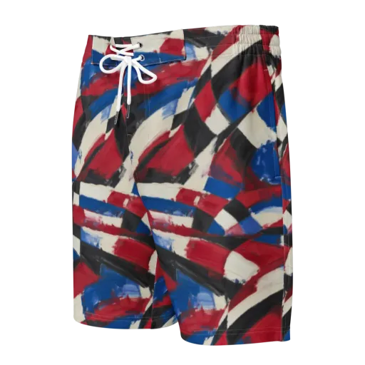 Patriot Brushwork on a Men's Board Shorts