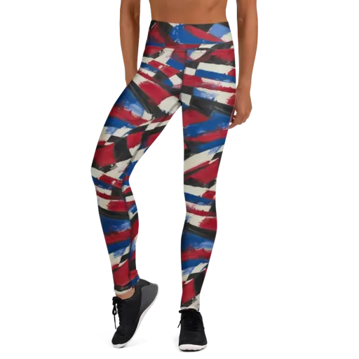 Patriot Brushwork on a Yoga Leggings