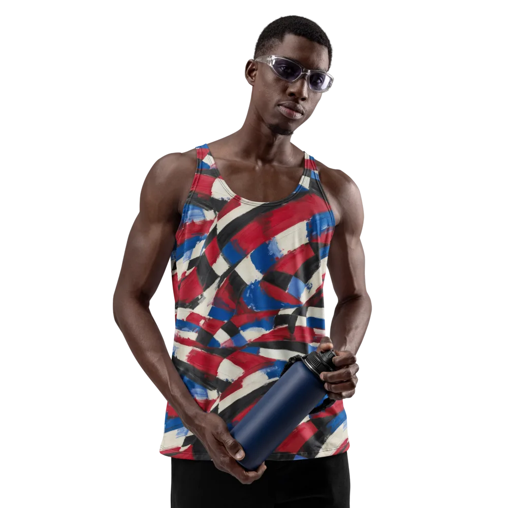 Patriot Brushwork on Men's Tank Top — Front