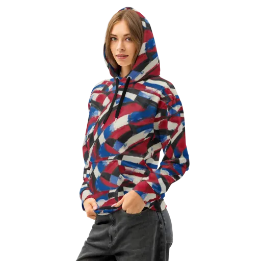 Patriot Brushwork on a Cotton Hoodie