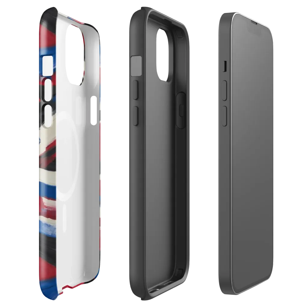Patriot Brushwork on MagSafe Tough Case for iPhone® — Front