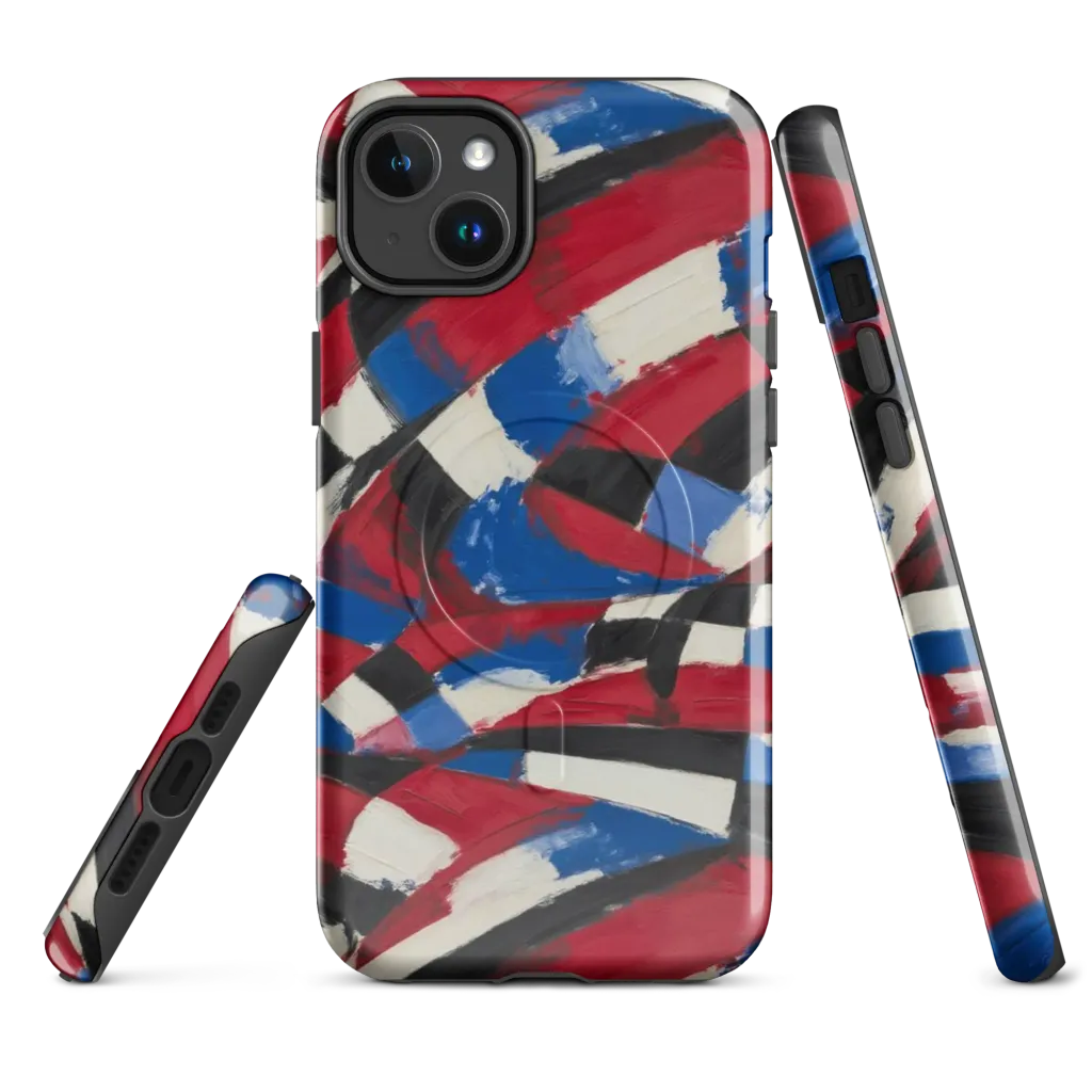 Patriot Brushwork on MagSafe Tough Case for iPhone® — Front