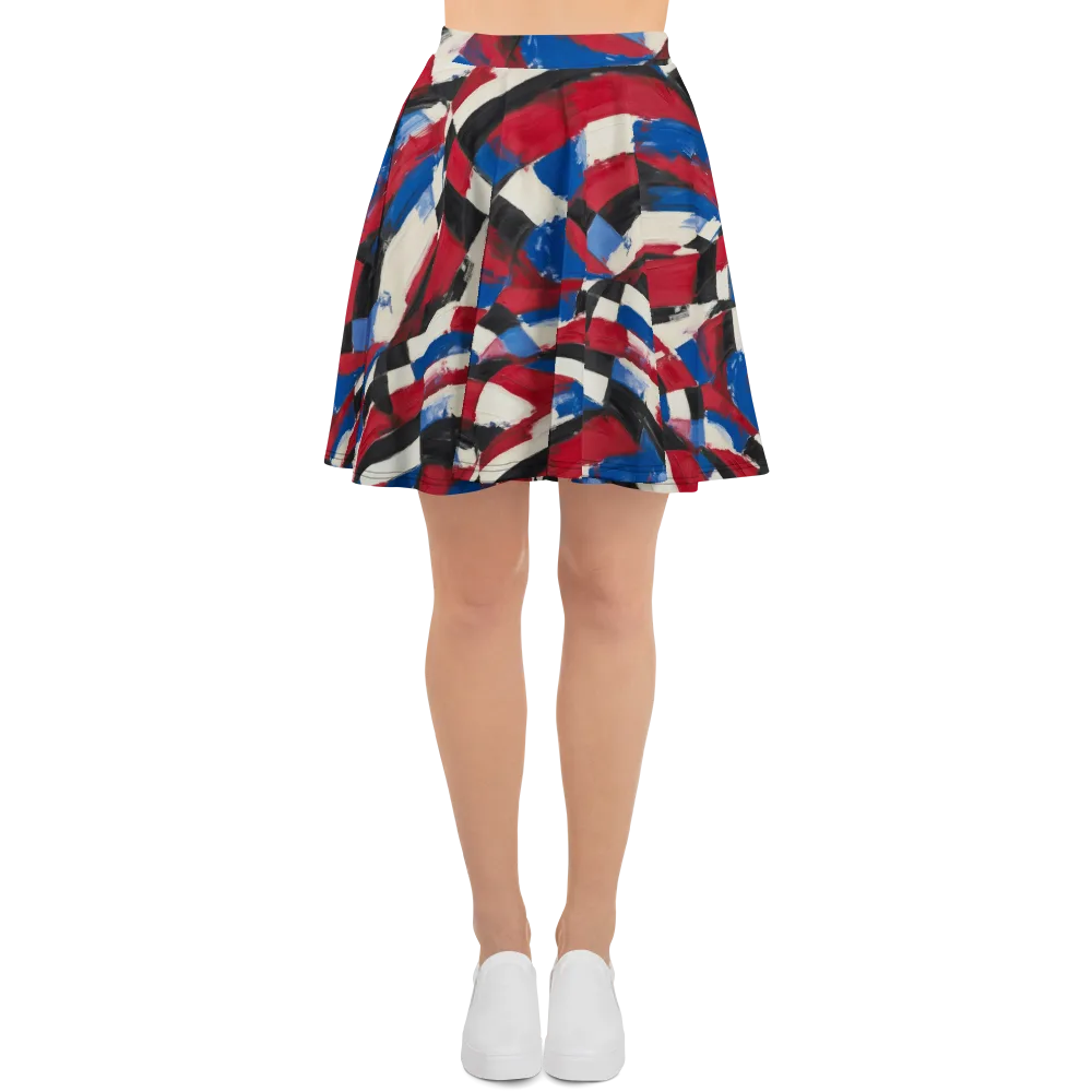 Patriot Brushwork on Skater Skirt — Front