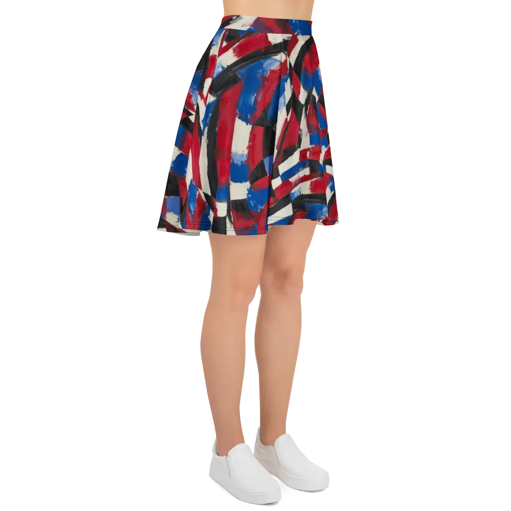 Patriot Brushwork on Skater Skirt — Right