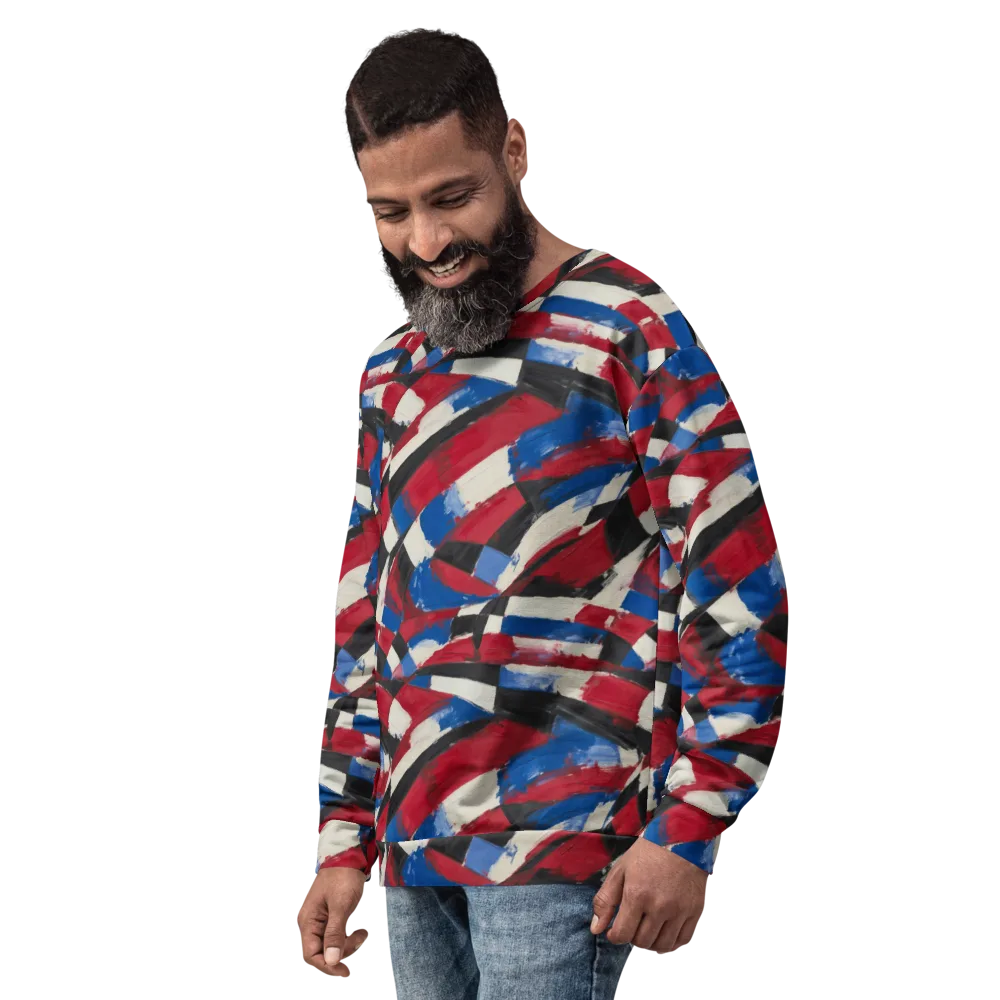 Patriot Brushwork on Sweatshirt — Left Front