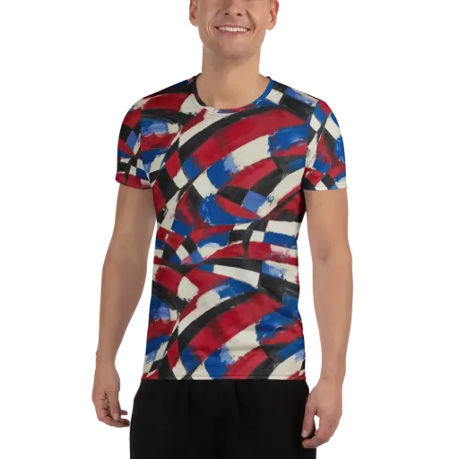 Patriot Brushwork on a Men's Athletic T-Shirt
