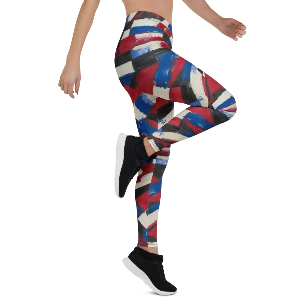 Patriot Brushwork on Leggings — Right