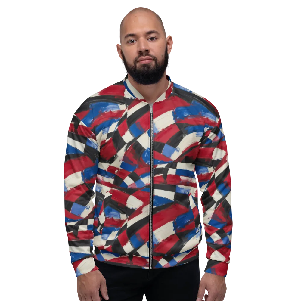 Patriot Brushwork on Bomber Jacket — Front