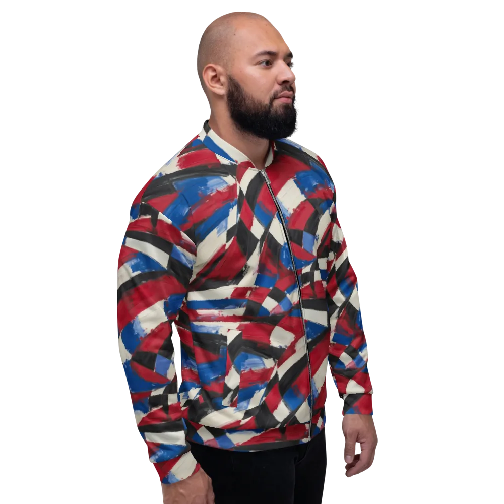 Patriot Brushwork on Bomber Jacket — Right
