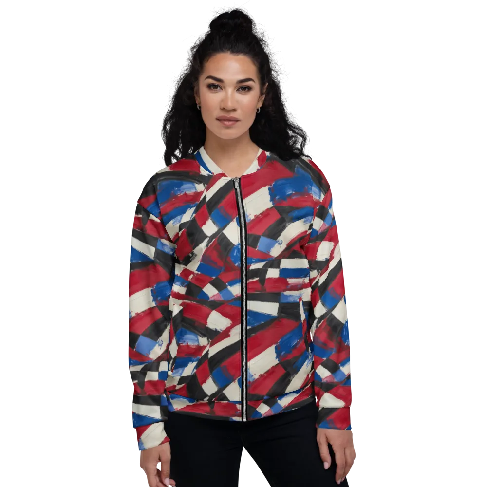 Patriot Brushwork on Bomber Jacket — Front
