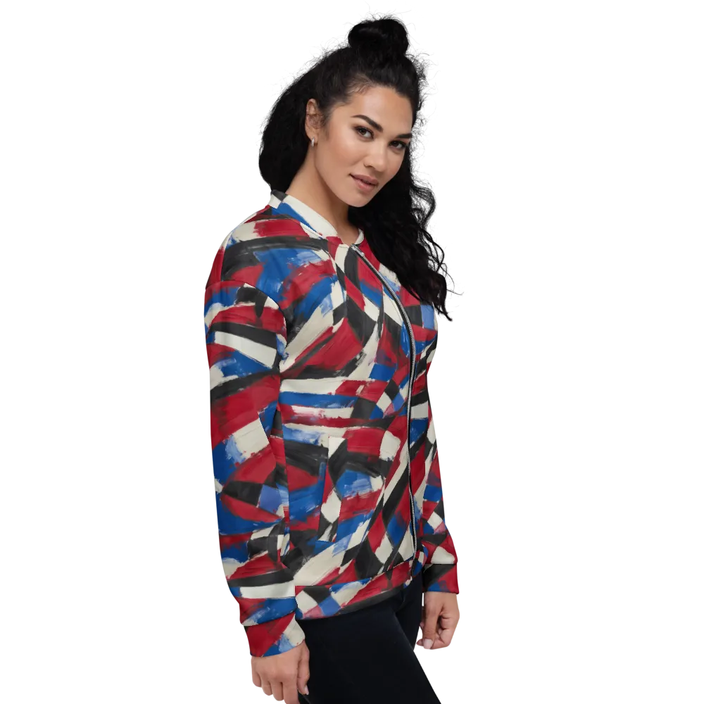 Patriot Brushwork on Bomber Jacket — Right