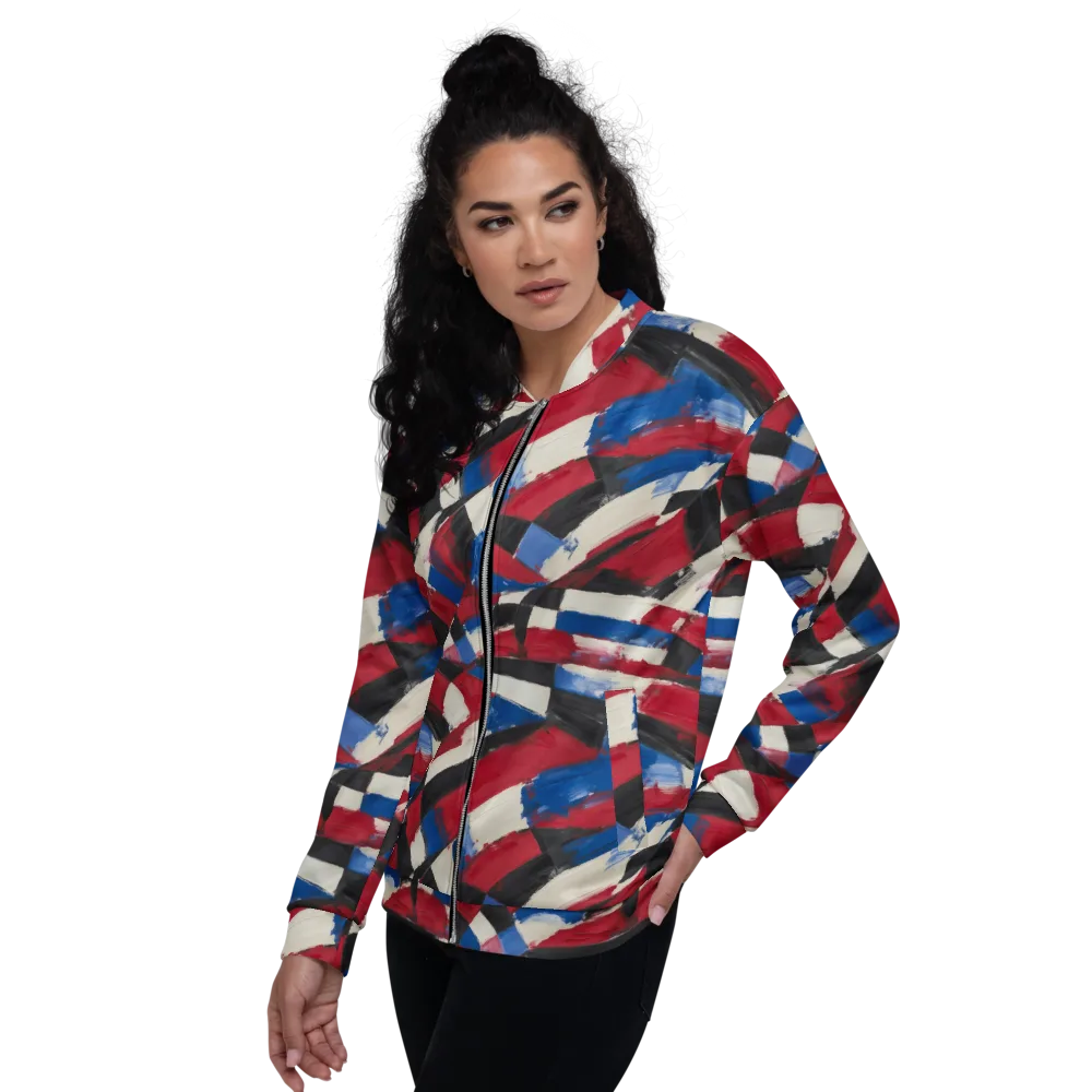 Patriot Brushwork on Bomber Jacket — Left