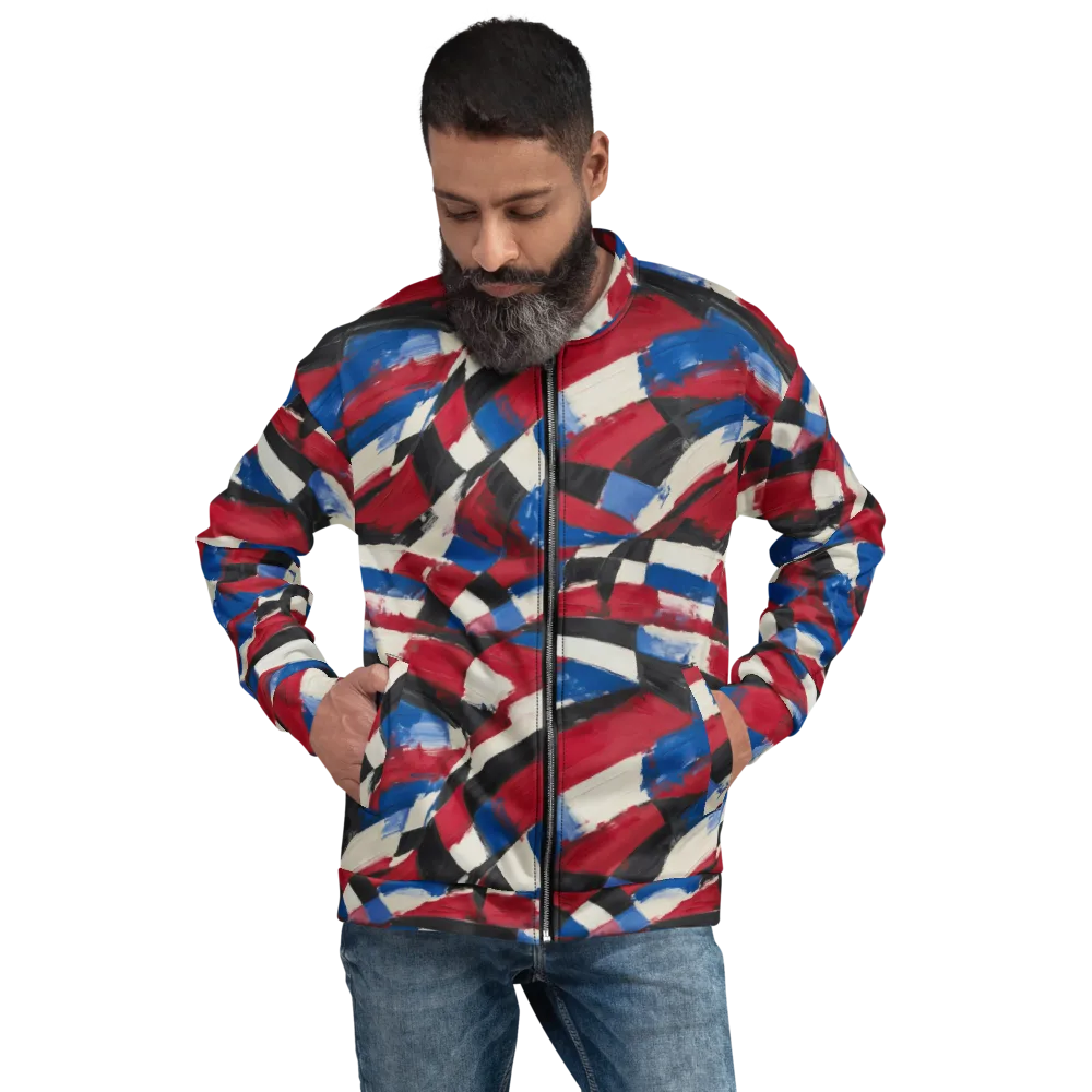 Patriot Brushwork on Bomber Jacket — Front